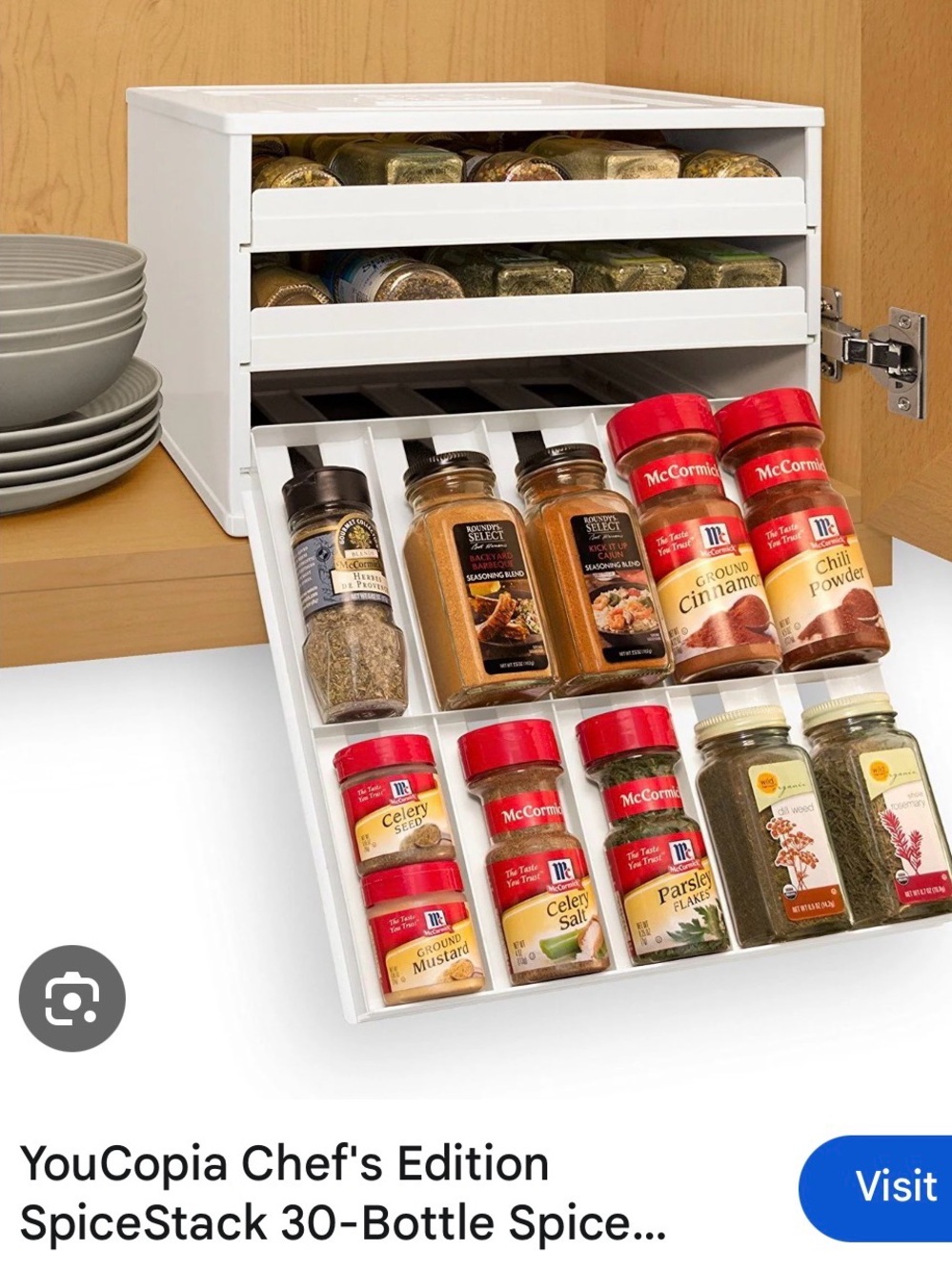 YouCopia Spice Stack Chefs Edition 30 bottle spice organizer